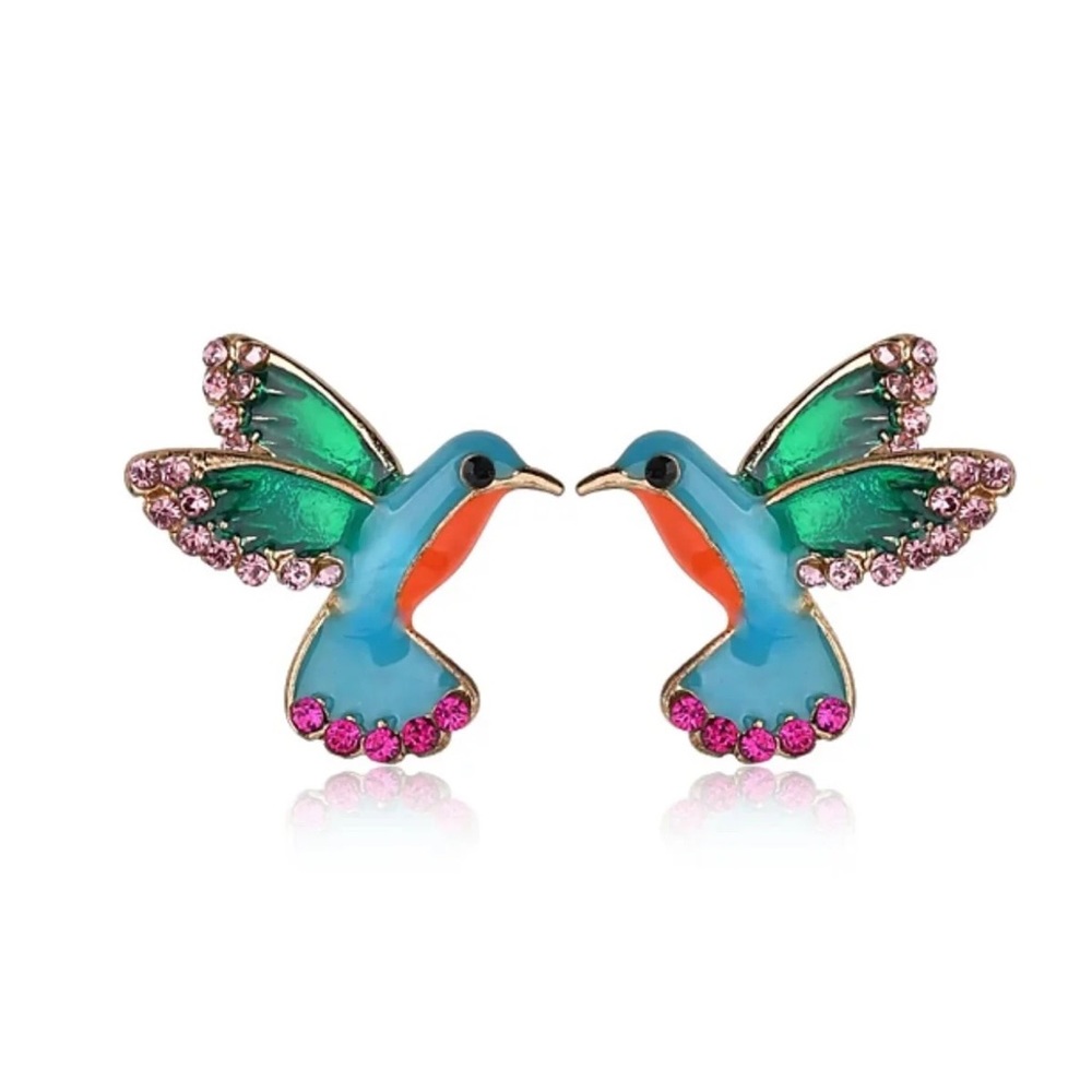 Humming bird studs - Picture 2 of 3